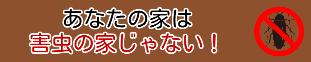 あなたの家は害虫の遊び場じゃない！
