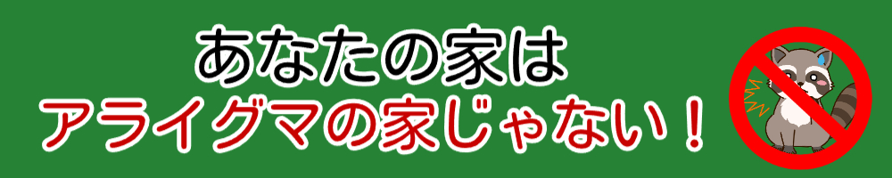 あなたの家はアライグマの遊び場じゃない！