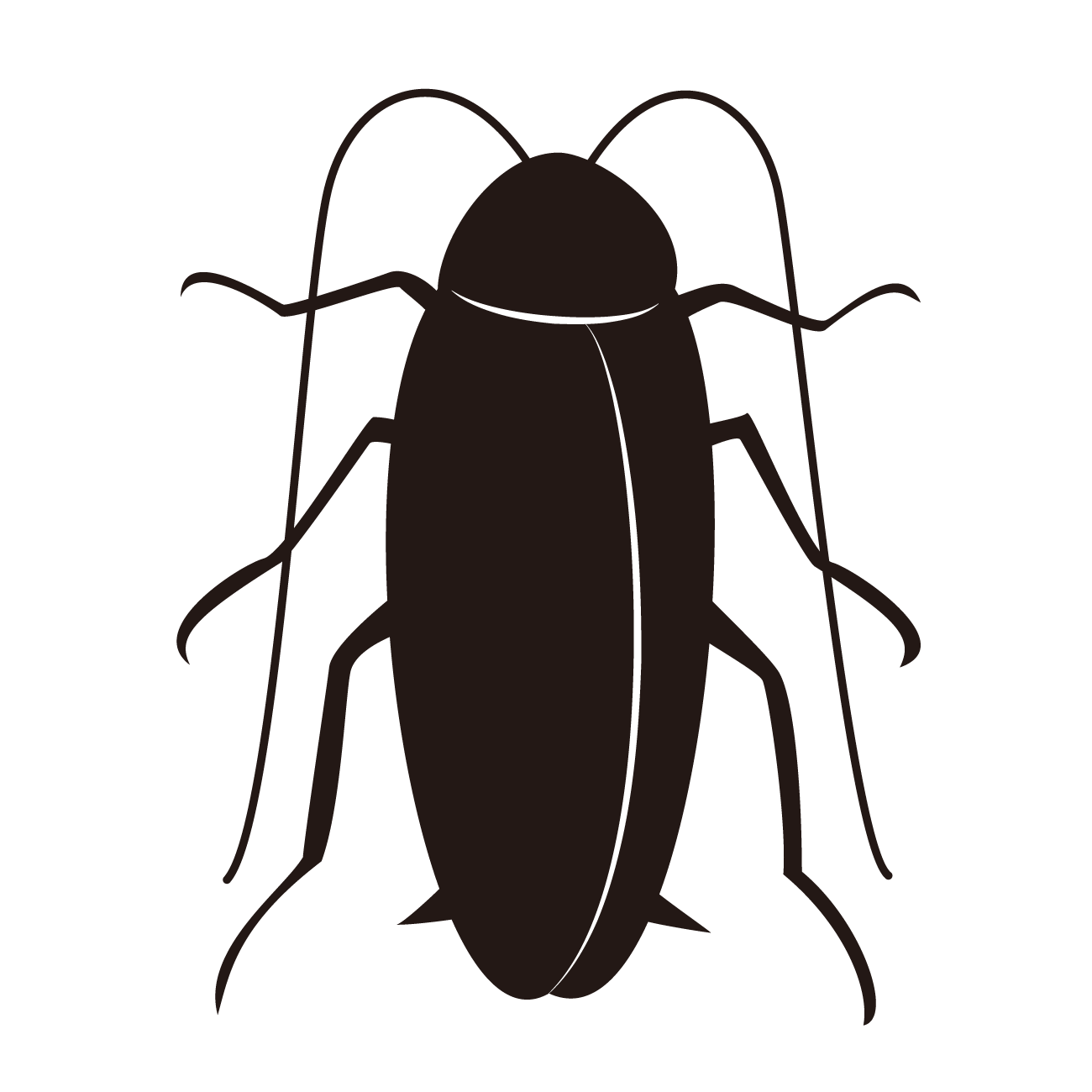 ゴキブリのシルエット